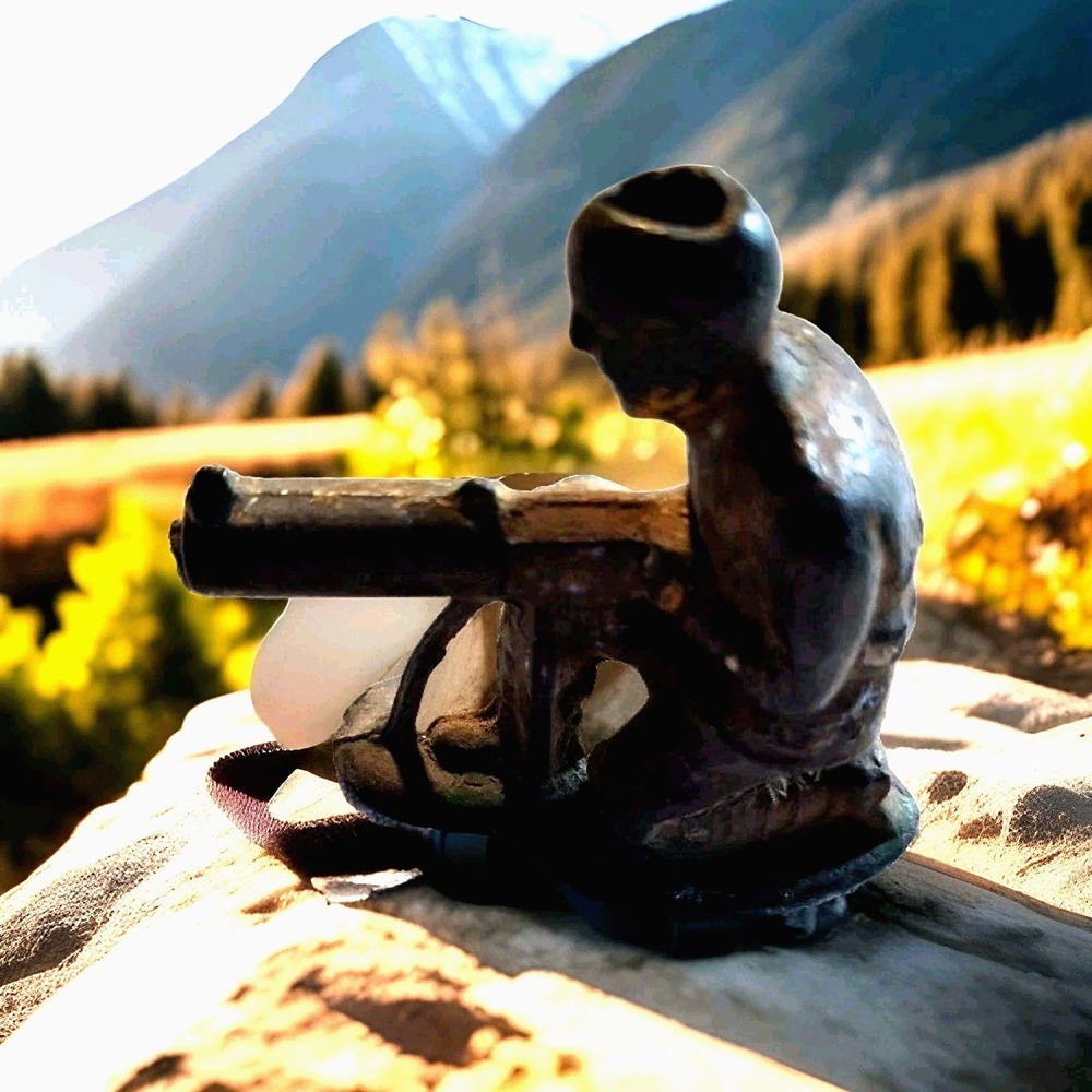 Barclay Manoil WW1 Toy Lead Soldier Machine Gunner - Antique - Very Rare